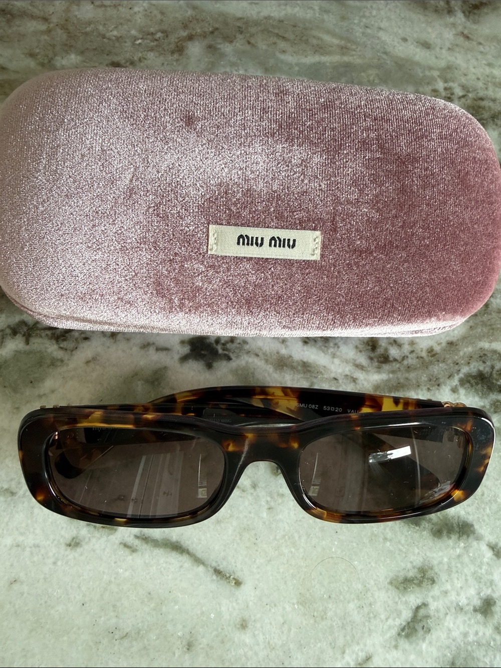 Mui Mui square tortoise sunglasses
